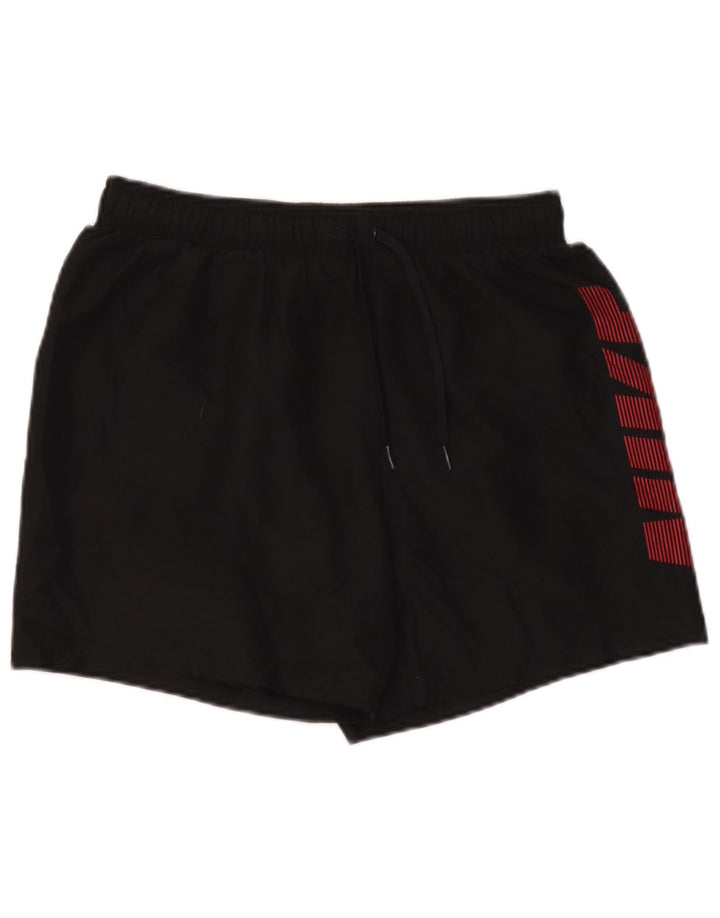 Shorts esportivos gráficos masculinos Nike médio preto poliéster
