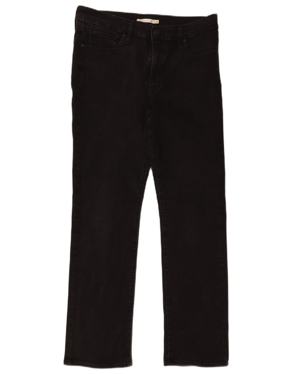 Calça jeans feminina Levi's 314 Shaping Straight W31 L30 algodão preto