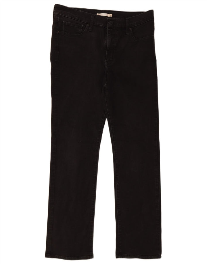 Calça jeans feminina Levi's 314 Shaping Straight W31 L30 algodão preto