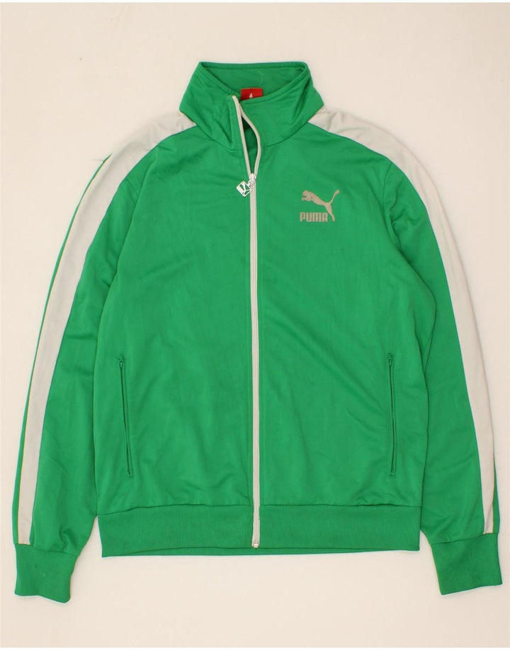 PUMA Mens Tracksuit Top Jaqueta Grande Poliéster Verde
