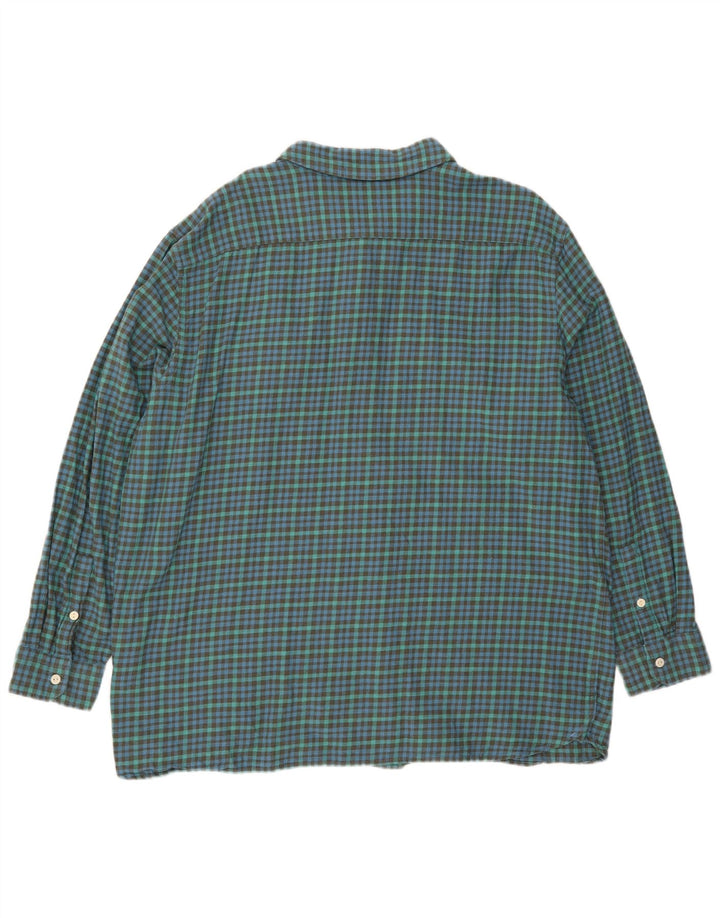 Camisa masculina de flanela relaxada Levi's XL verde algodão guingão