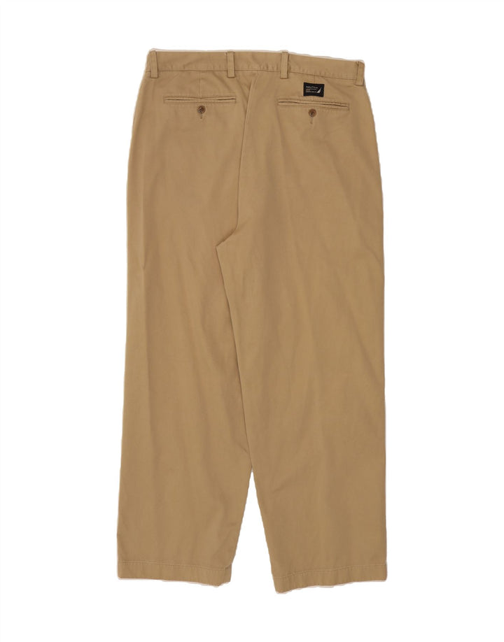 NAUTICA Mens Clipper Relaxed Fit Chino Trousers W36 L30 Beige Cotton Vintage Nautica and Second-Hand Nautica from Messina Hembry 