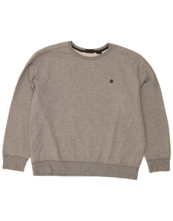 Timberland moletom masculino jumper 2XL algodão manchado cinza