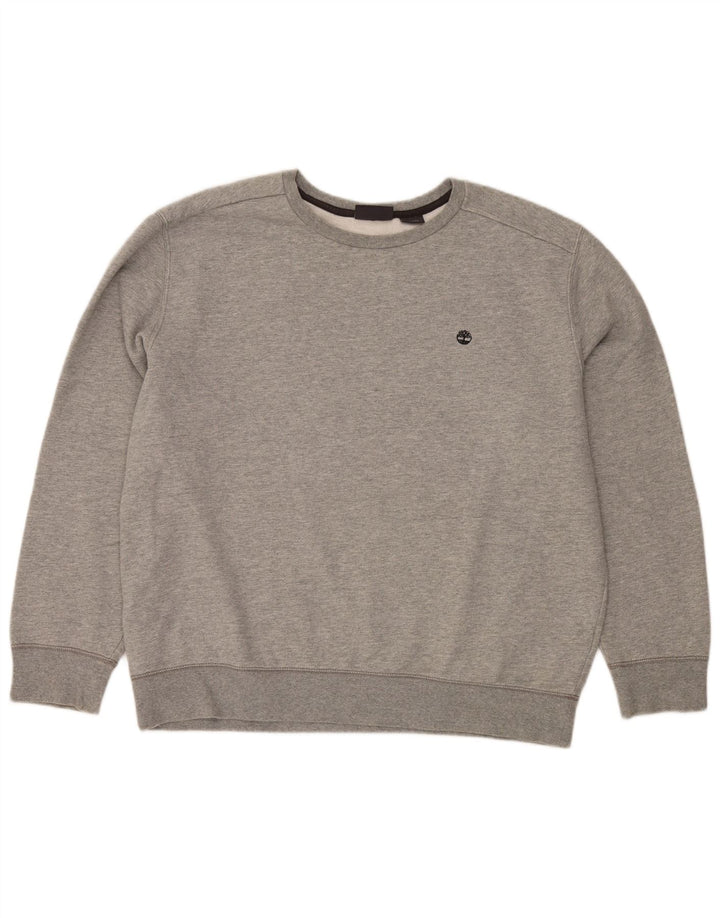Timberland moletom masculino jumper 2XL algodão manchado cinza