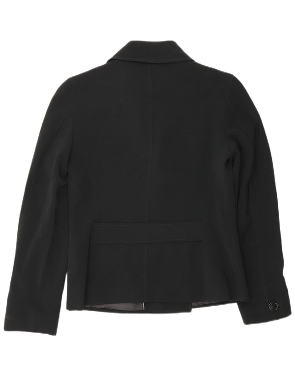 Jaqueta blazer feminina Marks & Spencer com peito duplo Reino Unido 10 pequena preta