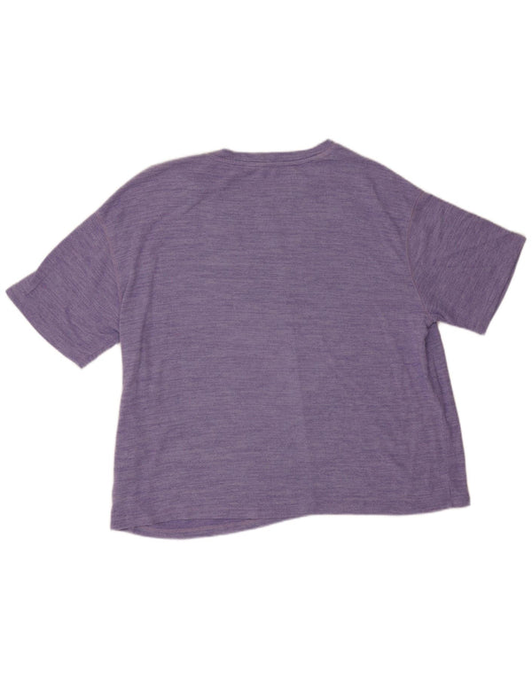Camiseta feminina Marks & Spencer UK 18 XL lilás viscose