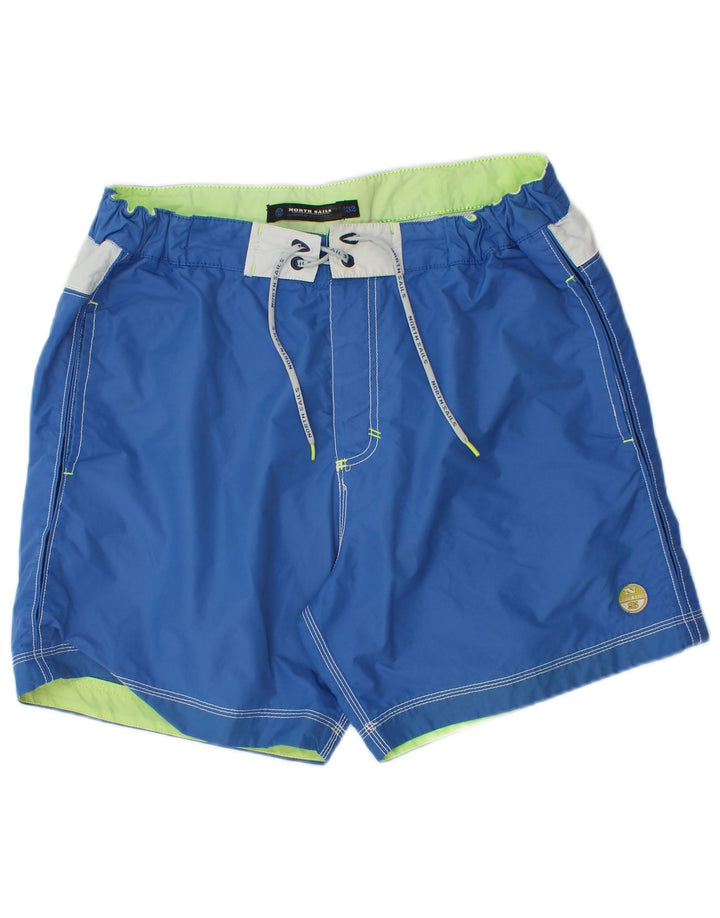 Shorts de natação masculino North Sails Graphic azul médio colorblock poliamida