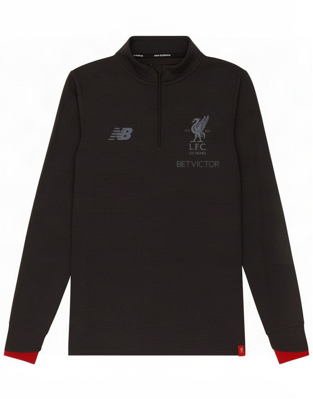 New Balance Masculino Liverpool Graphic Pullover Treino Top Pequeno Cinza