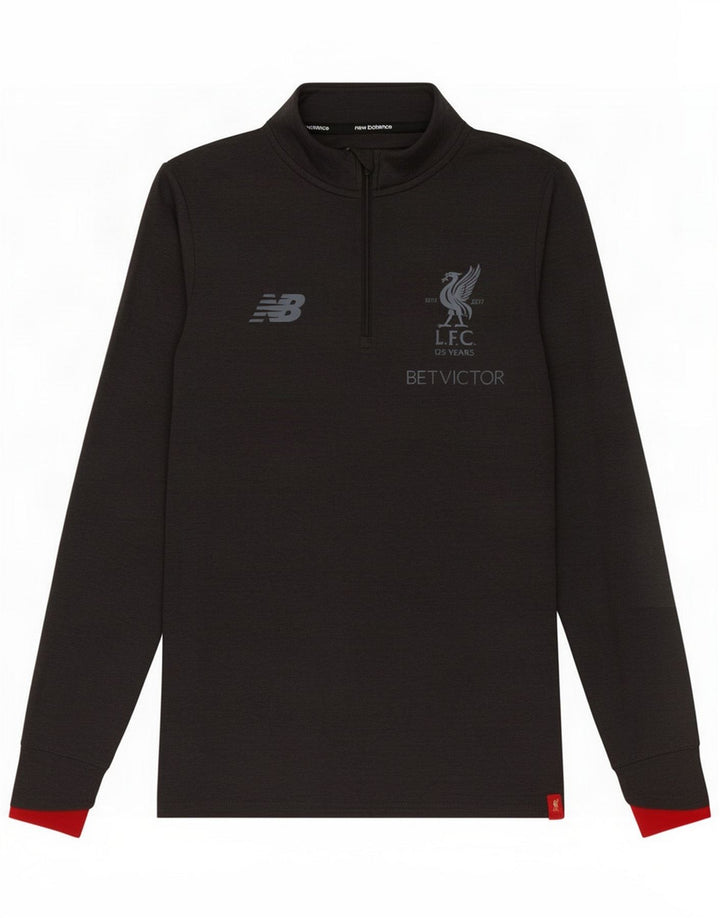 New Balance Masculino Liverpool Graphic Pullover Treino Top Pequeno Cinza