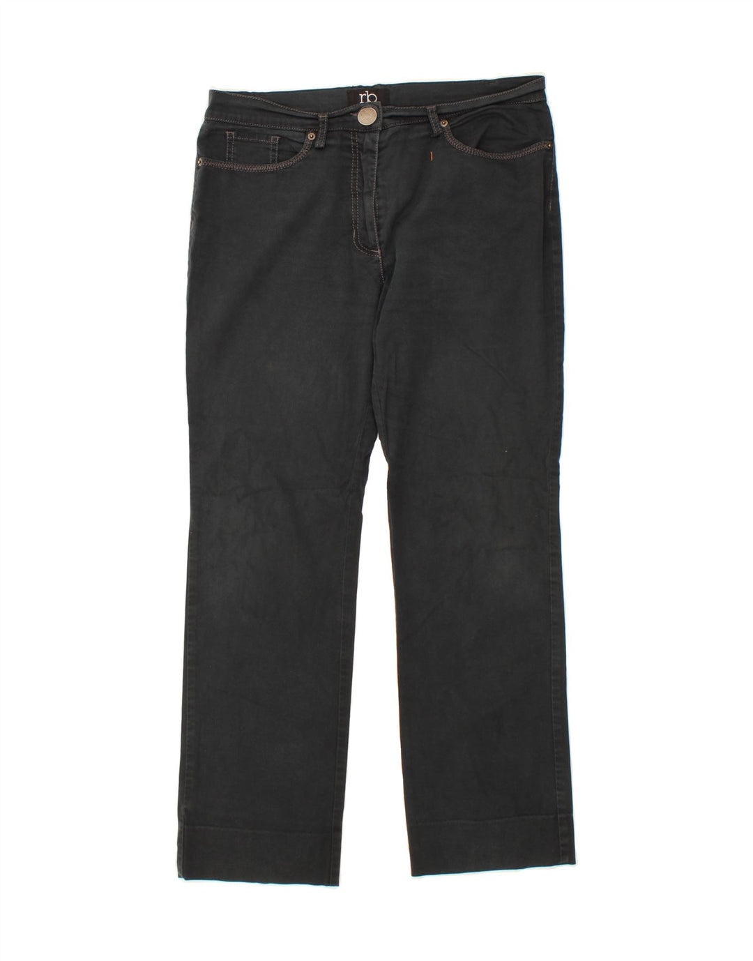 ROCCOBAROCCO Womens Straight Casual Trousers W34 L30 Black Cotton Vintage Roccobarocco and Second-Hand Roccobarocco from Messina Hembry 