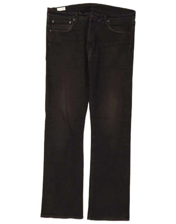 Levi's Mens Bootcut Jeans W36 L34 Algodão Preto
