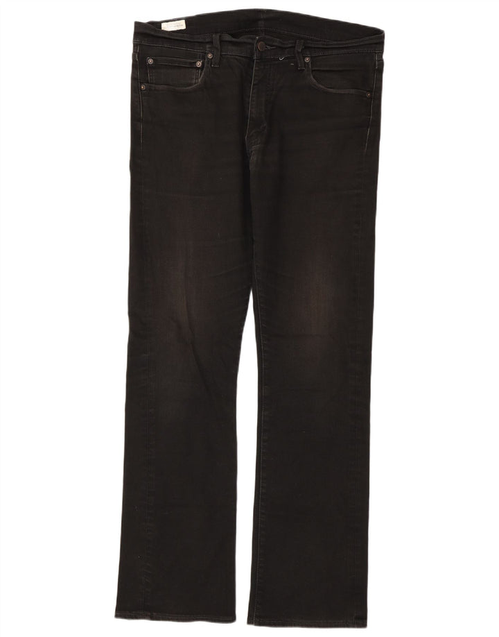 Levi's Mens Bootcut Jeans W36 L34 Algodão Preto