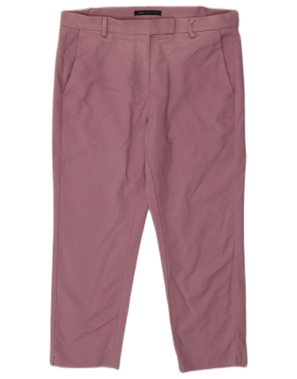 Calça Chino Feminina Marks & Spencer Reino Unido 12 Médio W32 L23 Algodão Rosa