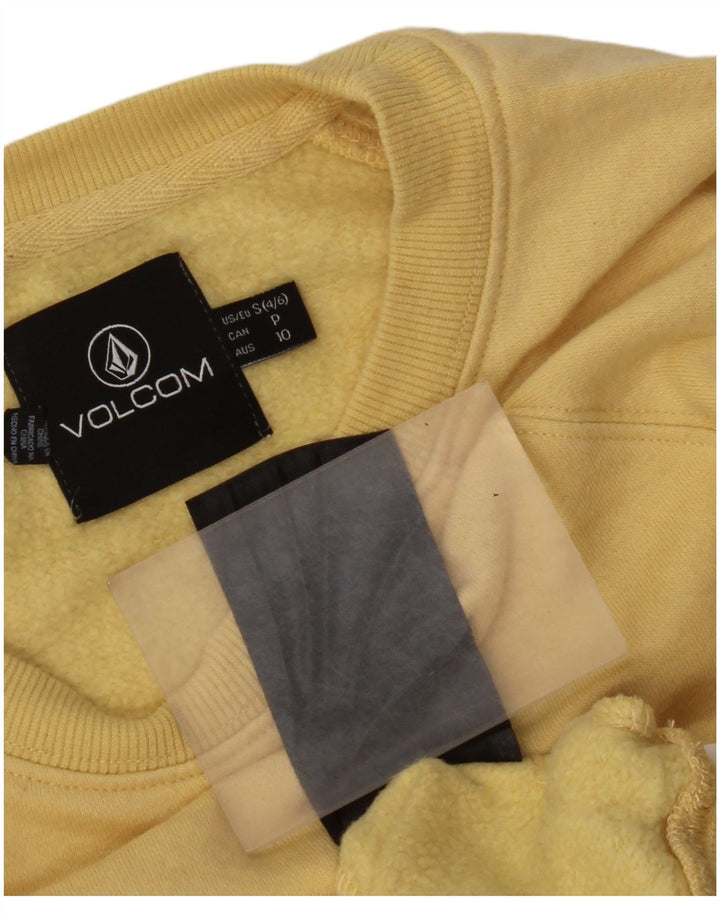 Suéter feminino gráfico oversized da Volcom US 4/6 pequeno amarelo