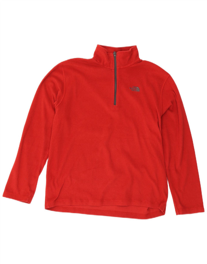 THE NORTH FACE Suéter masculino de lã com zíper e gola grande poliéster vermelho