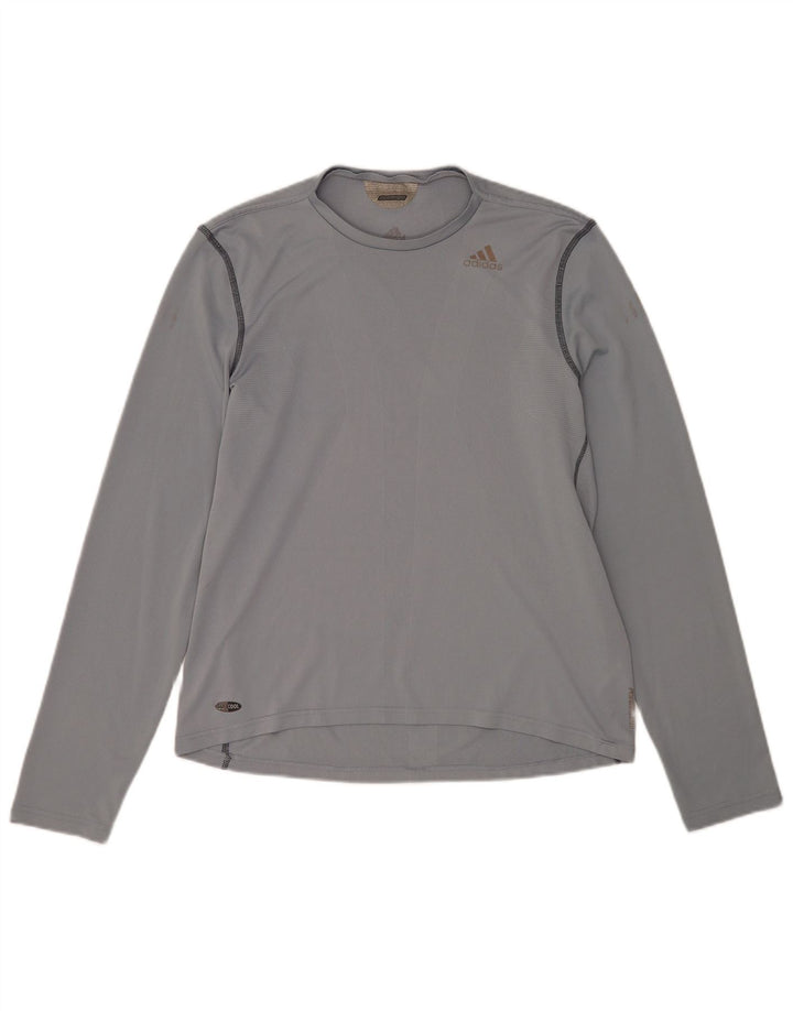 Adidas Mens Climacool Top Manga Longa Médio Cinza Poliéster