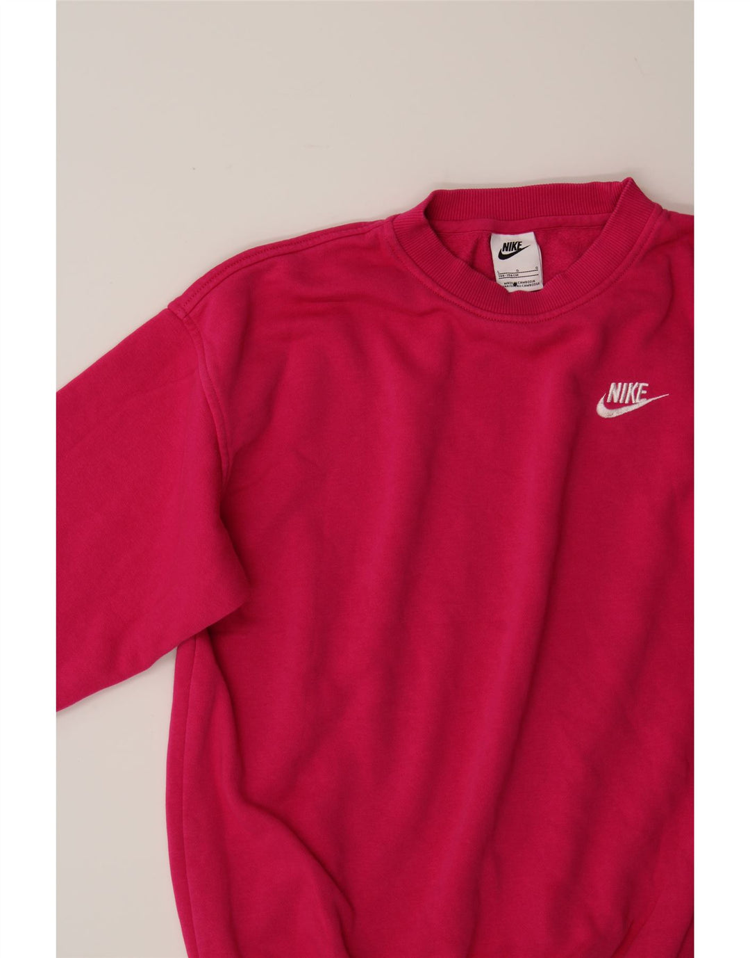 NIKE Girls Sweatshirt Jumper 12-13 Years Large Pink Cotton Vintage Nike and Second-Hand Nike from Messina Hembry 