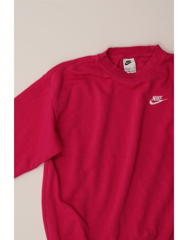 NIKE Girls Sweatshirt Jumper 12-13 Years Large Pink Cotton Vintage Nike and Second-Hand Nike from Messina Hembry 