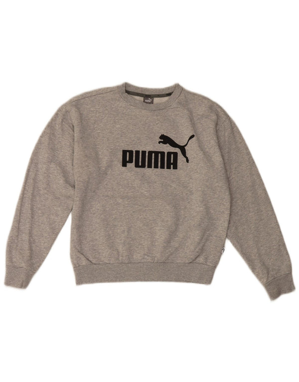 Puma Mens Graphic Moletom Jumper XS Algodão Cinza