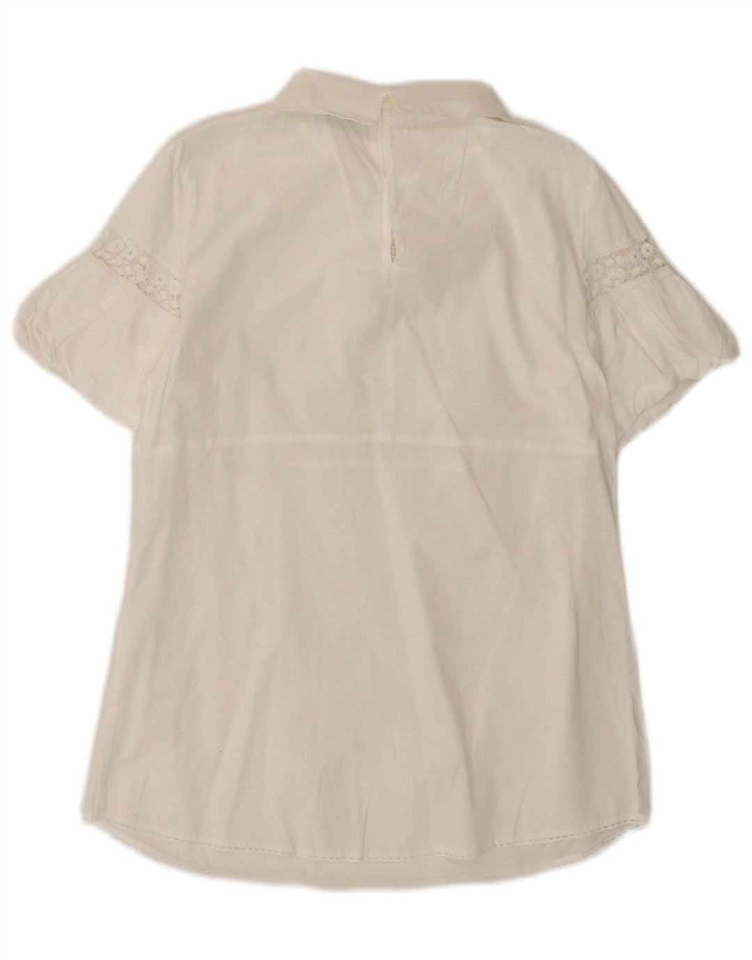Blusa feminina BENETTON UK 12 médio branco