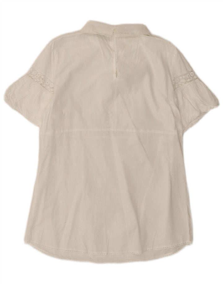 Blusa feminina BENETTON UK 12 médio branco