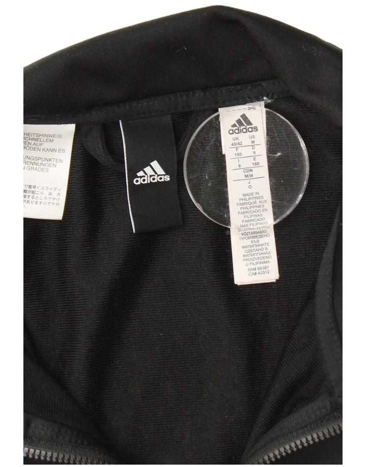 Adidas Mens Tracksuit Top Jacket UK 40/42 Medium Black Colourblock