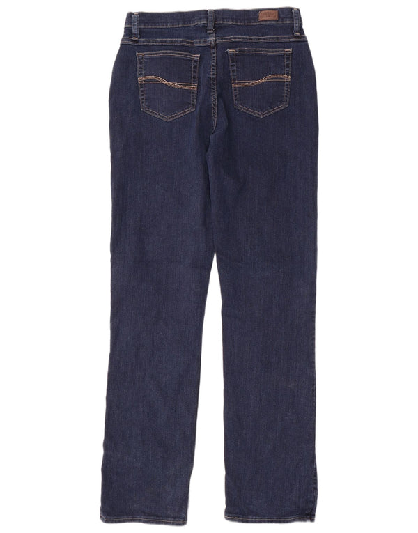 Calça jeans reta feminina Lee US 12 grande W32 L35 algodão azul marinho