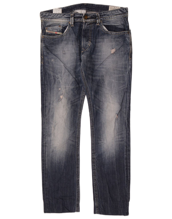Diesel Masculino Thavar Slim Skinny Jeans W32 L32 Azul Algodão