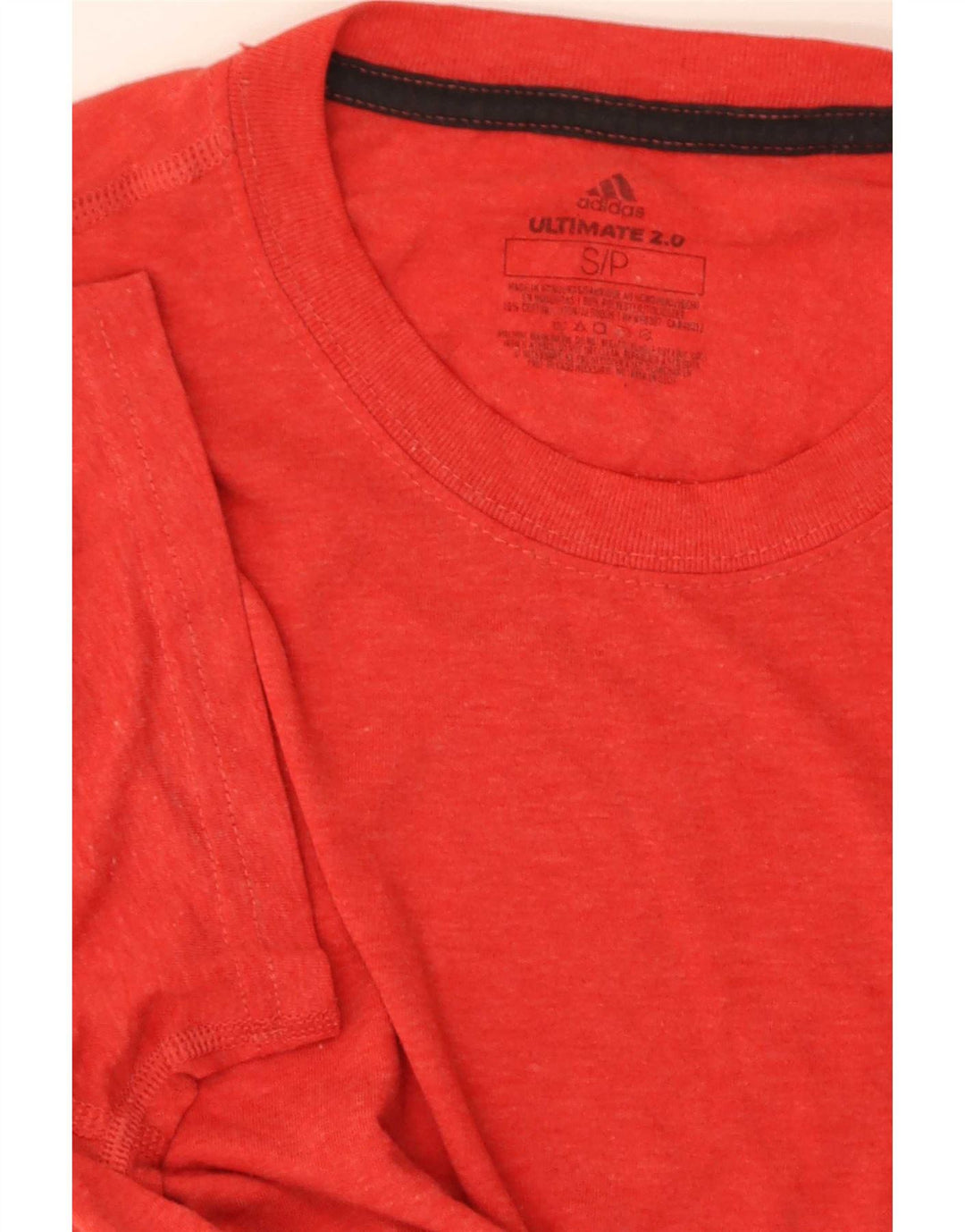 Camiseta masculina Adidas regular de manga curta top pequeno poliéster vermelho