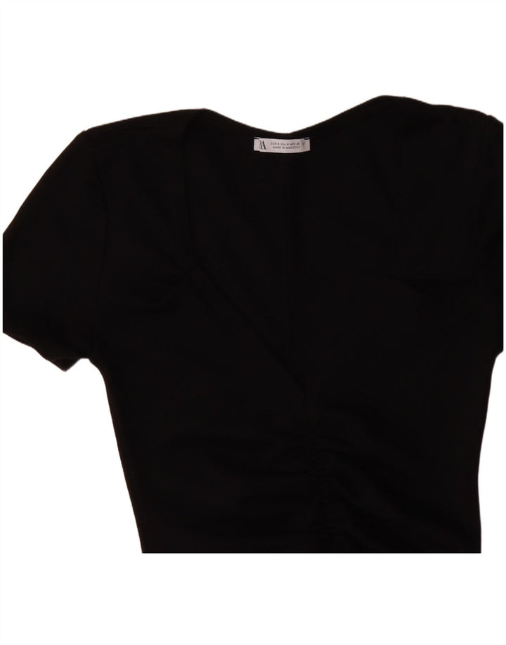 Vestido bodycon feminino ZARA Reino Unido 8 pequeno preto