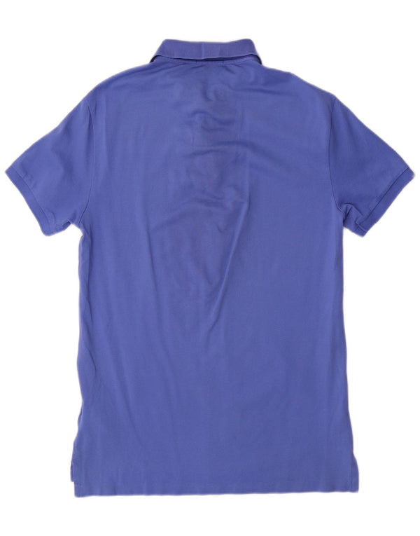Camisa polo masculina Polo Ralph Lauren Slim Fit algodão azul médio
