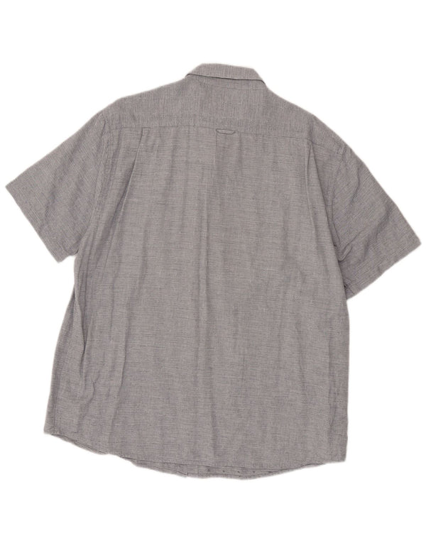 Camisa masculina Billabong Core Fit de manga curta 2XL algodão listrado cinza