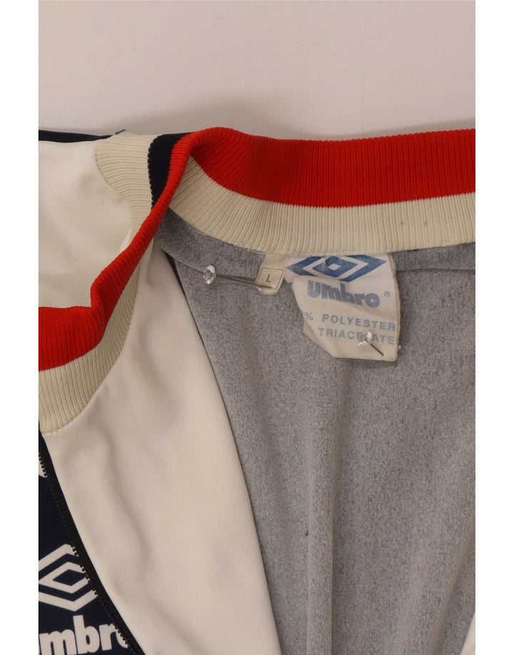 Umbro Masculino Cagliari 1990-1991 Jaqueta de treino grande azul marinho
