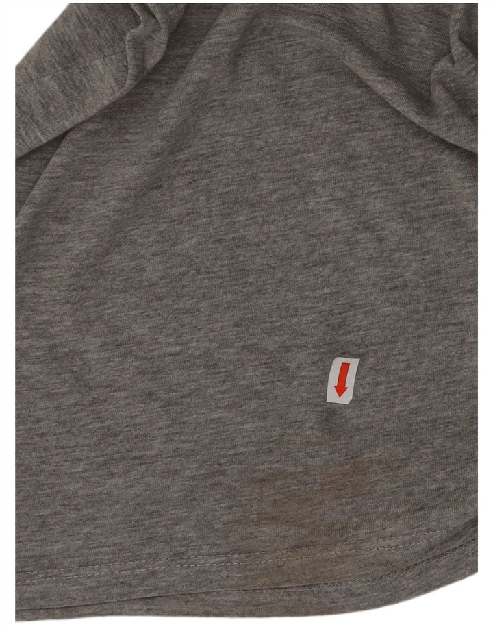 Camiseta masculina gráfica DIADORA Top XL algodão manchado cinza