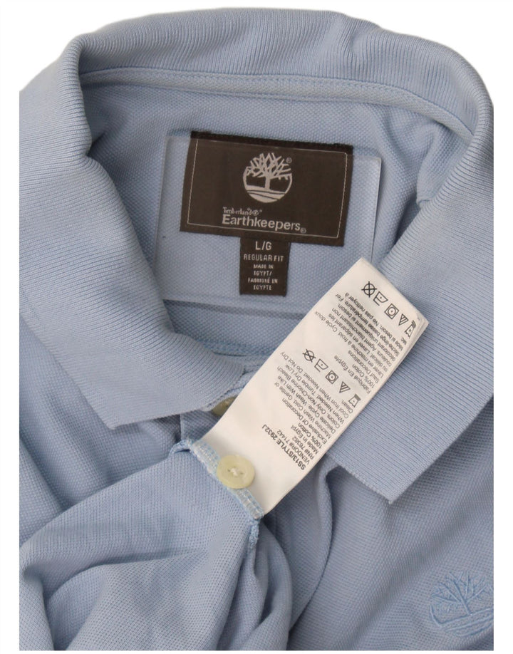 Camisa polo masculina Timberland Regular Fit grande algodão azul