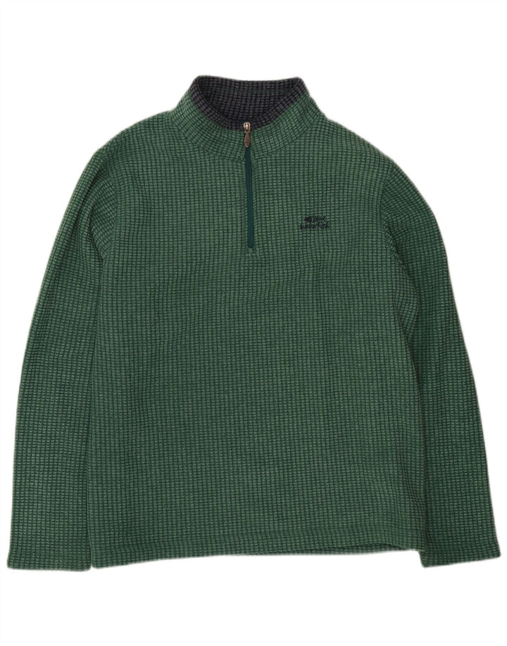 Weird Fish Mens Zip Neck Fleece Jumper XL Verde Poliéster