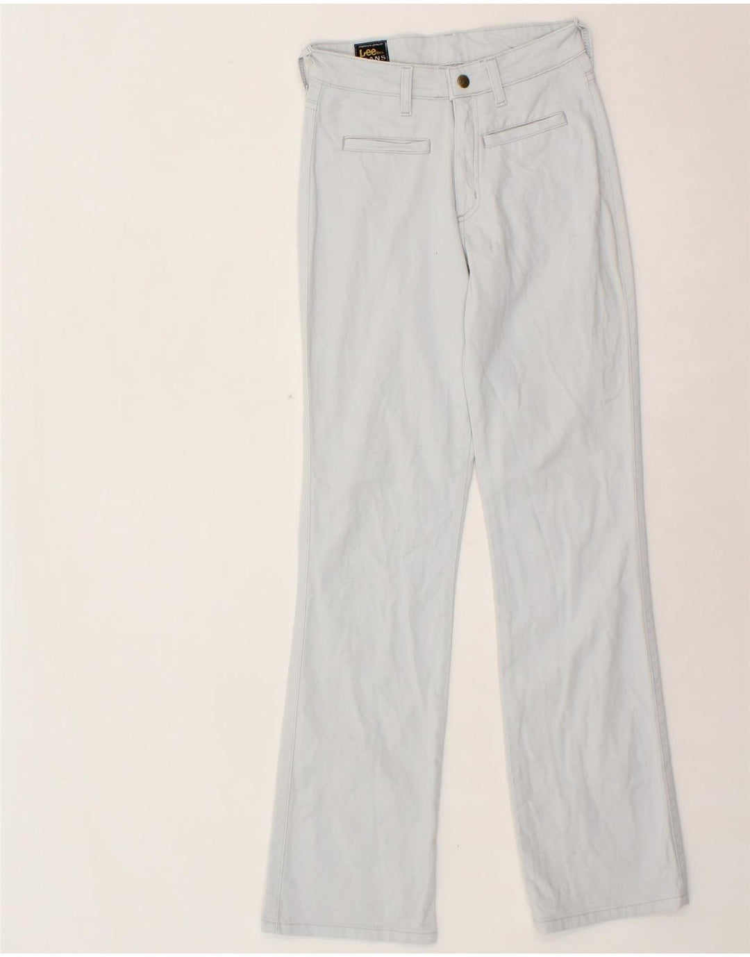 LEE Womens Straight Casual Trousers W27 L31 Blue Cotton Vintage Lee and Second-Hand Lee from Messina Hembry 