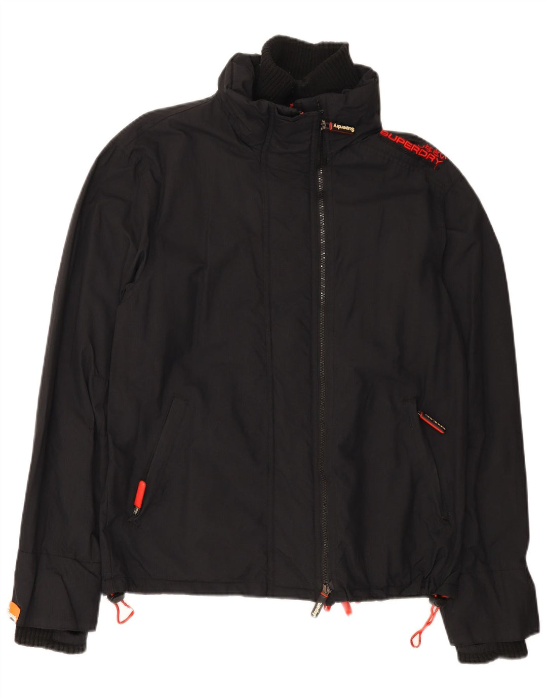 Jaqueta corta-vento feminina Superdry Windcheater Graphic UK 16 grande preta