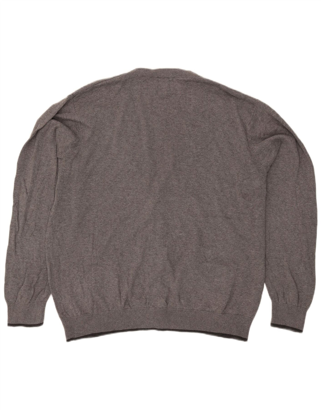 Suéter cardigã masculino Marks & Spencer Blue Harbor 2XL algodão manchado cinza