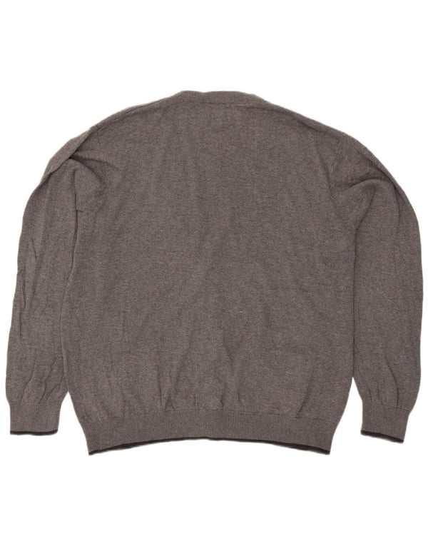 Suéter cardigã masculino Marks & Spencer Blue Harbor 2XL algodão manchado cinza