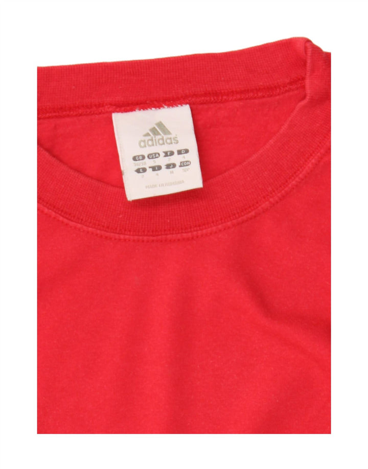 Adidas Mens Top Manga Longa UK 36/38 Pequeno Vermelho