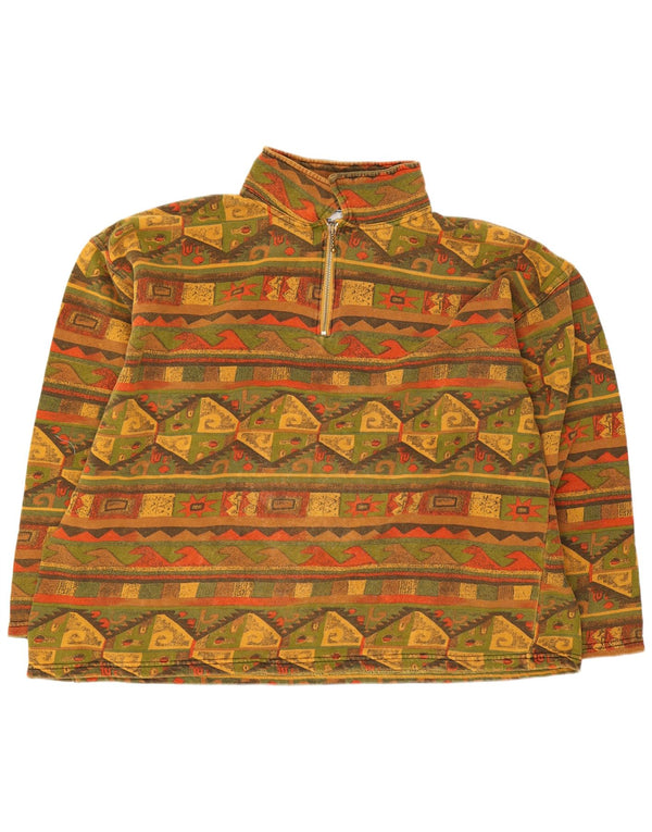 Camisola oversized feminina vintage Reino Unido 16 grande multicolorido