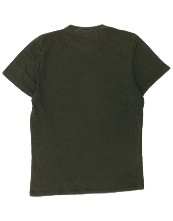 Camiseta gráfica masculina Jack Wills Top médio algodão cáqui