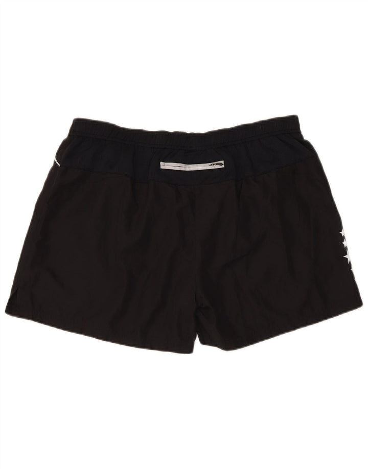 Shorts esportivos regulares gráficos femininos Champion UK 14 grande poliéster preto