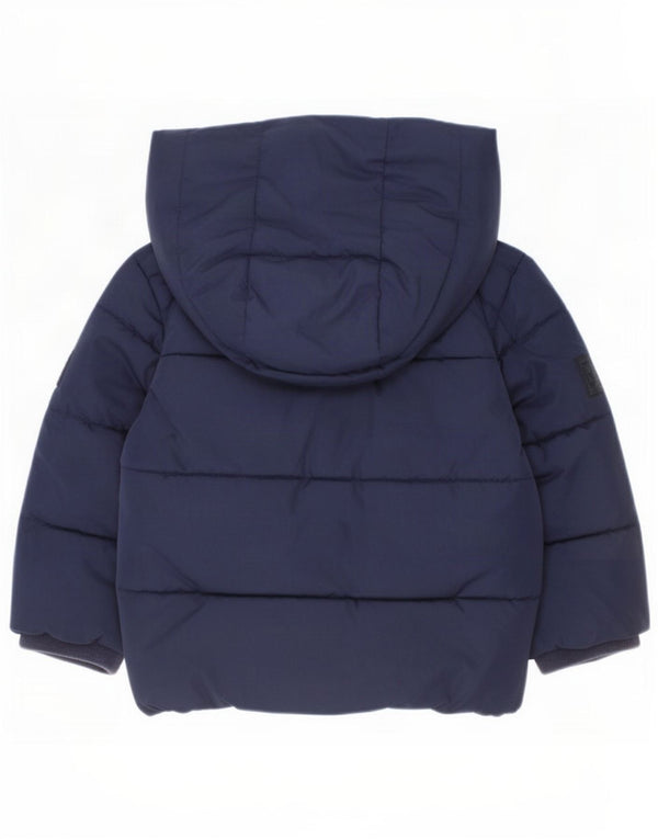 Jaqueta acolchoada com capuz Hugo Boss Baby Boys 18-24 meses azul marinho poliéster