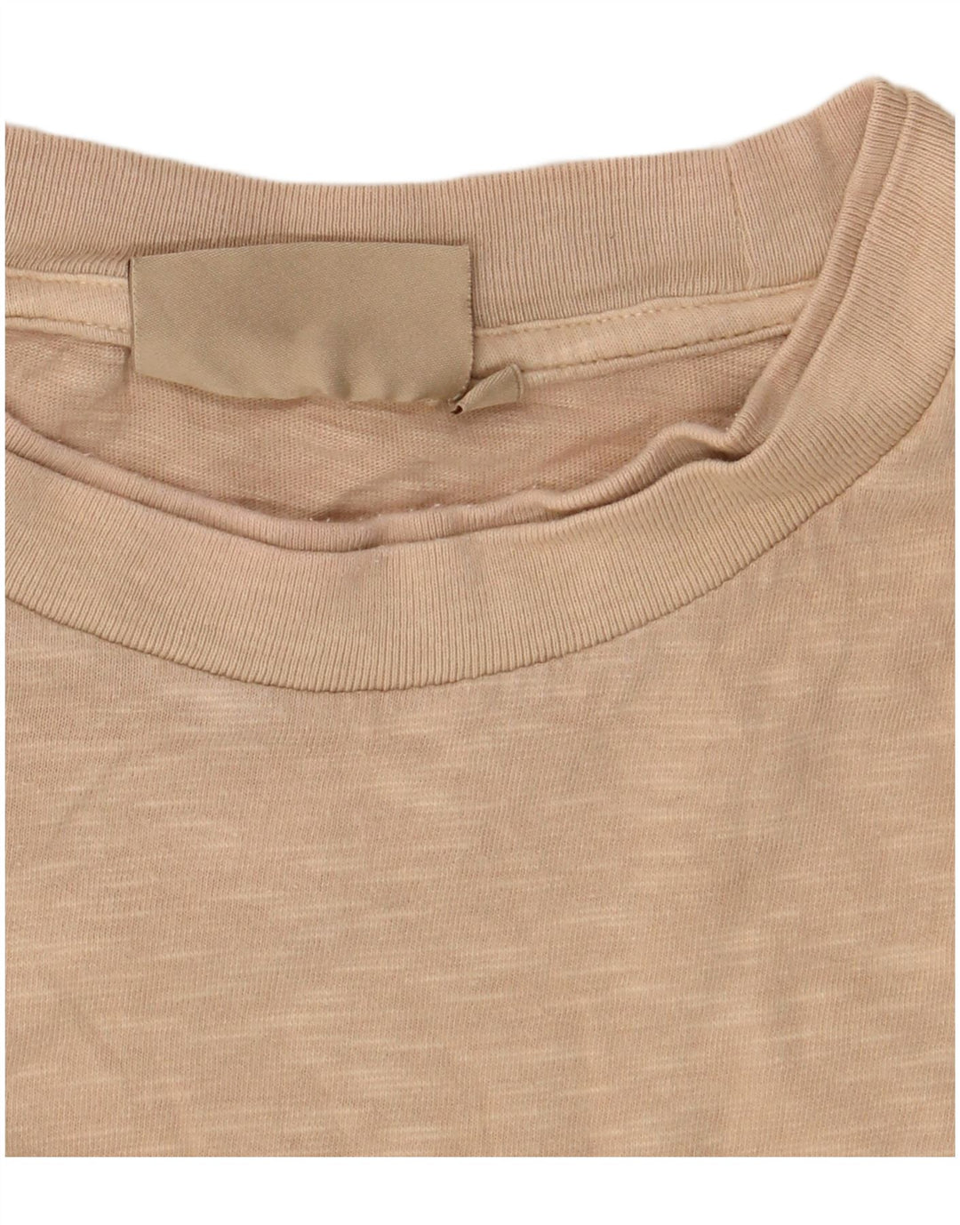 Camiseta masculina Weird Fish Top grande algodão manchado bege