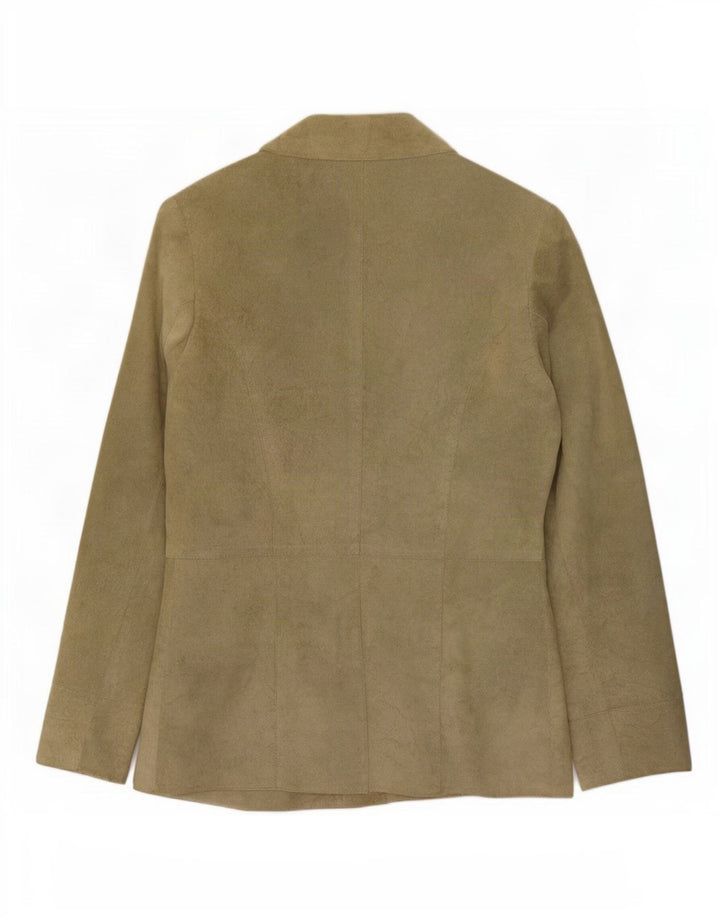 Jaqueta Blazer Feminina Olsen com 3 Botões em Camurça Reino Unido 8 Pequeno Acetato Verde