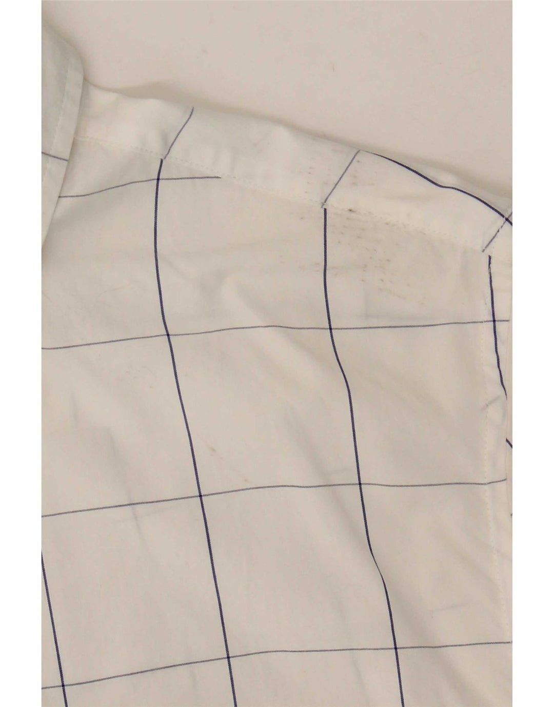 Camisa masculina Tommy Hilfiger média branca xadrez algodão