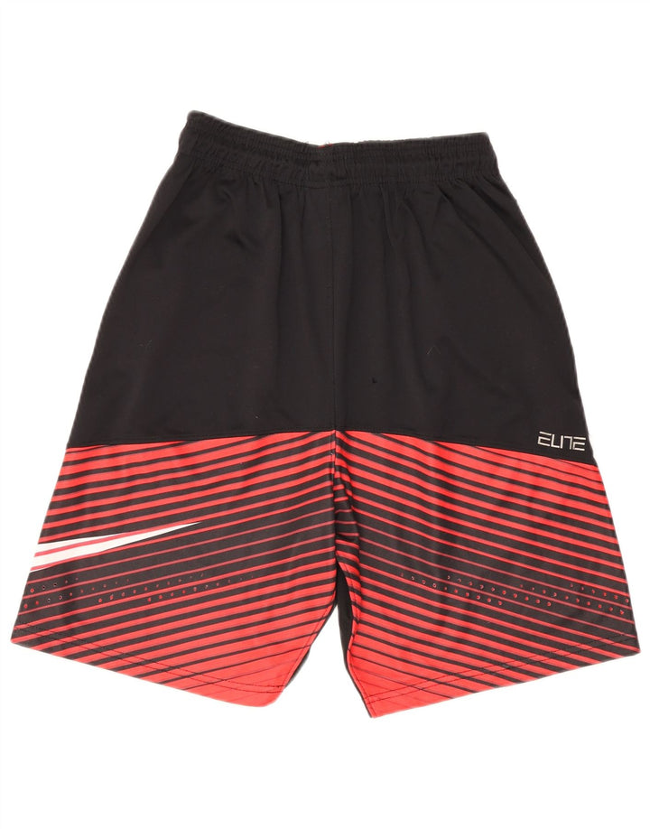 Shorts esportivos gráficos masculinos Nike Dri Fit grandes de poliéster listrado preto
