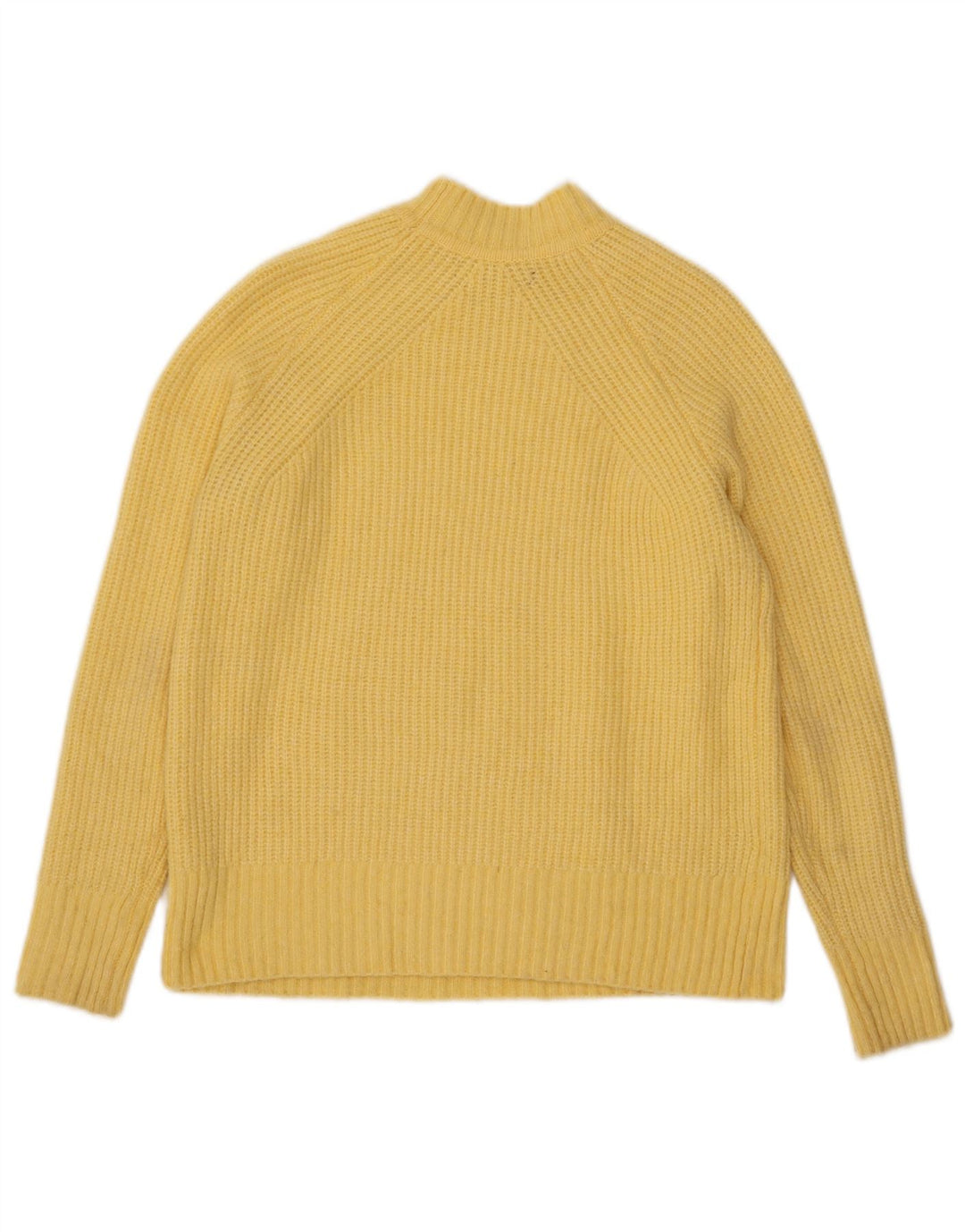 Suéter feminino Marks & Spencer com gola tartaruga Reino Unido 10 pequeno amarelo